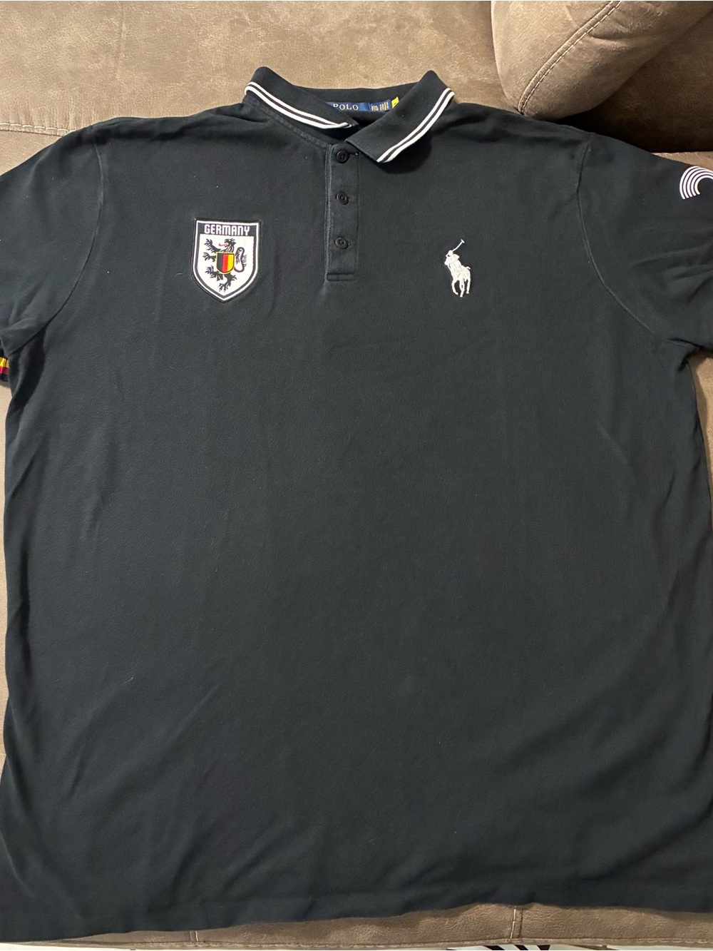 Polo Ralph Lauren Germany Polo Shirt Mens XXL Custom Slim Fit Short Sleeve